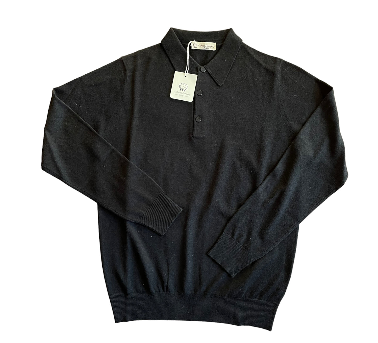 Cashmere Company Polo Uomo Nero | Lusso Puro: Cashmere, Lana e Seta