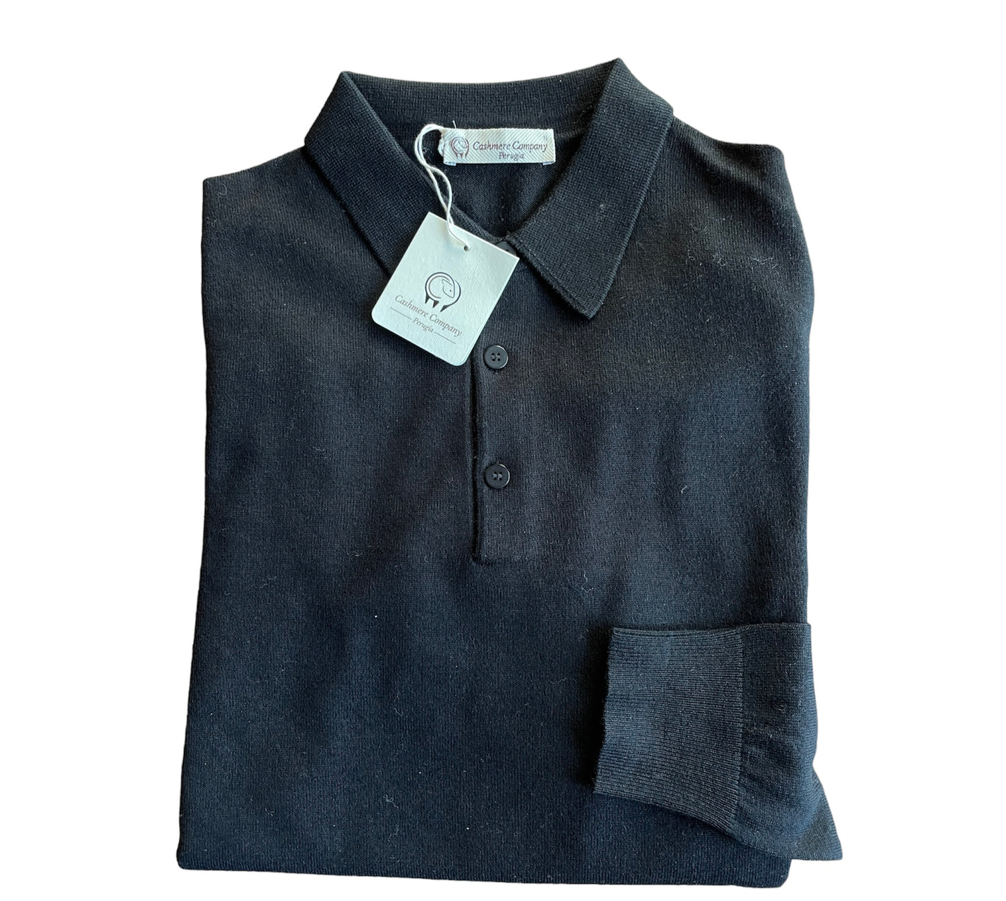 Cashmere Company Polo Uomo Nero | Lusso Puro: Cashmere, Lana e Seta