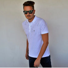 Carica l&#39;immagine nel visualizzatore di Gallery, Polita t-shirt Polo uomo colore bianco SC-60% maglietta mezza manica
