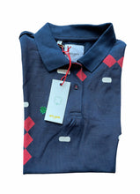 Carica l&#39;immagine nel visualizzatore di Gallery, Polita t-shirt Polo  uomo colore blu maglietta mezza manica cotone
