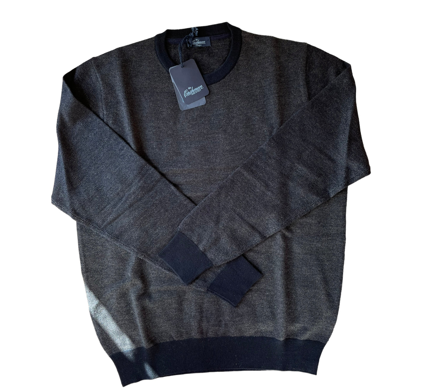 Blu Cashmere maglia uomo Blu  girocollo SC-40% Lana Cashmere e Seta pullover