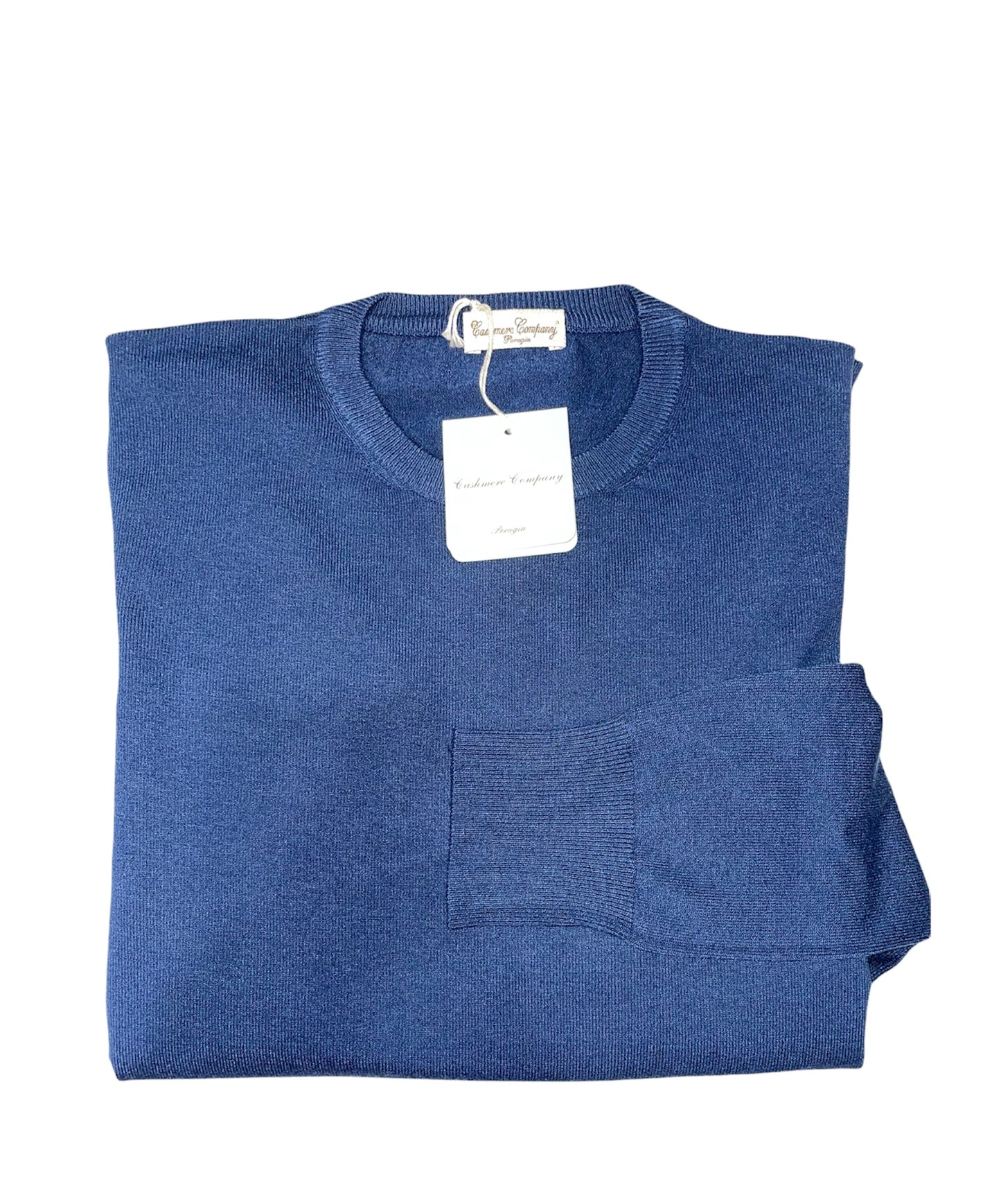 Cashmere Company Maglione Uomo Sc-10% Girocollo Blu Made in Italy | Cashmere e Lana, il massimo del comfort