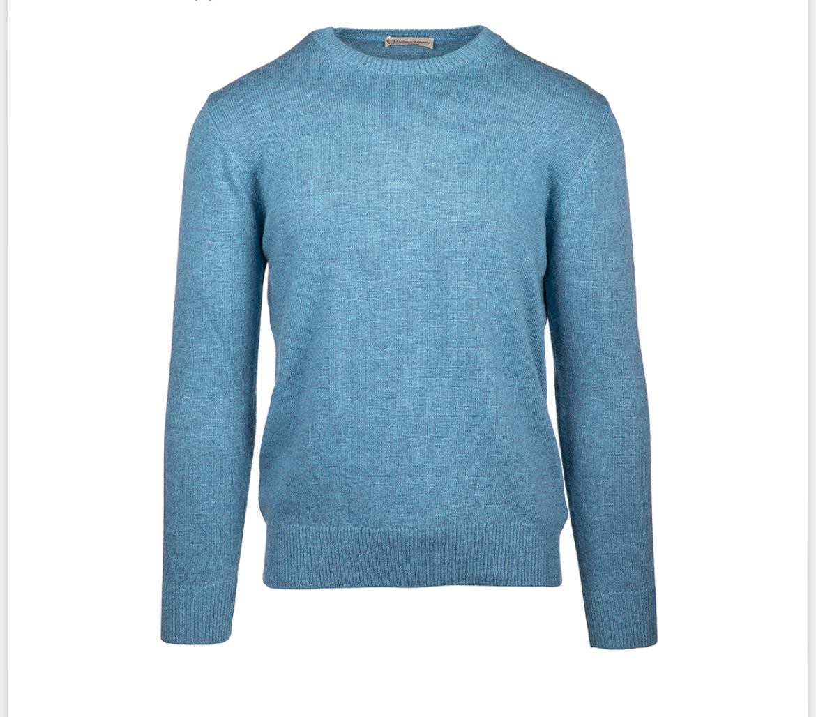 Cashmere Company maglia uomo verde Tiffany SC-30% girocollo Lana Cashmere e Seta