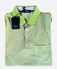 Carica l&#39;immagine nel visualizzatore di Gallery, Polo Uomo cotone e seta verde SC-50%  mela Blu Cashmere manica corta con taschino |Emme Fashion Store
