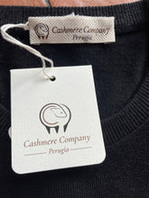 Carica l&#39;immagine nel visualizzatore di Gallery, Cashmere Company maglia Uomo nero pullover girocollo maglione  SC-30% Made In Italy Cashmere Lana e Seta
