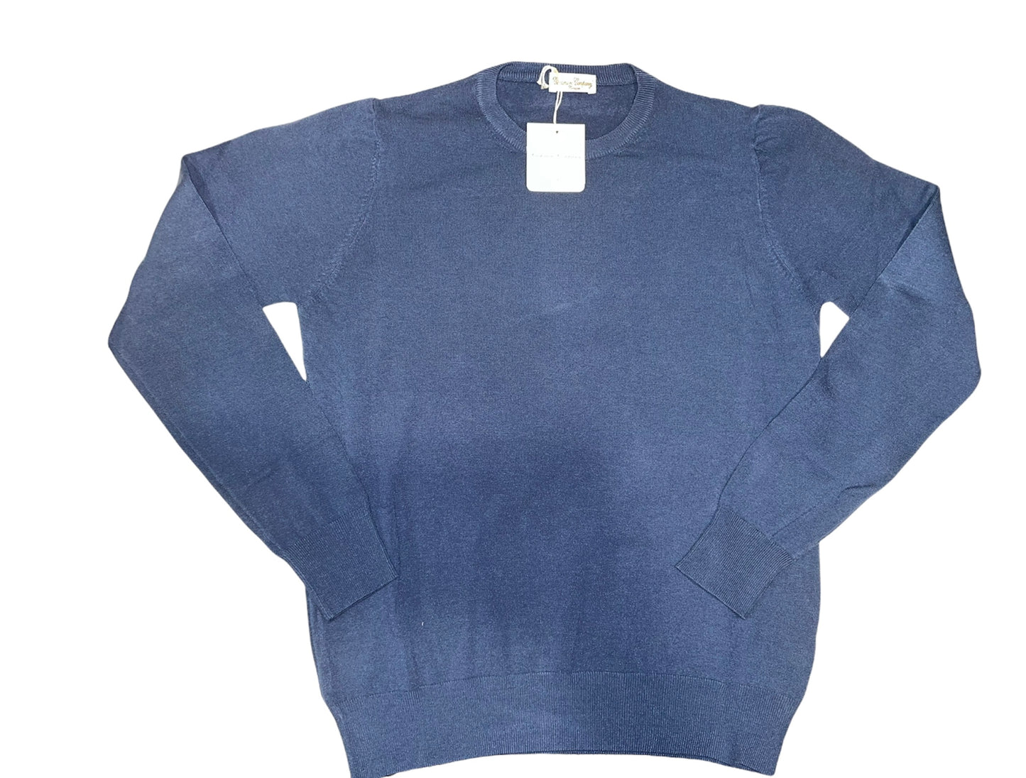 Cashmere Company Maglione Uomo Sc-10% Girocollo Blu Made in Italy | Cashmere e Lana, il massimo del comfort