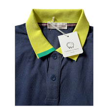 Carica l&#39;immagine nel visualizzatore di Gallery, Cashmere Company Polo uomo Blu sc-50% cotone manica corta
