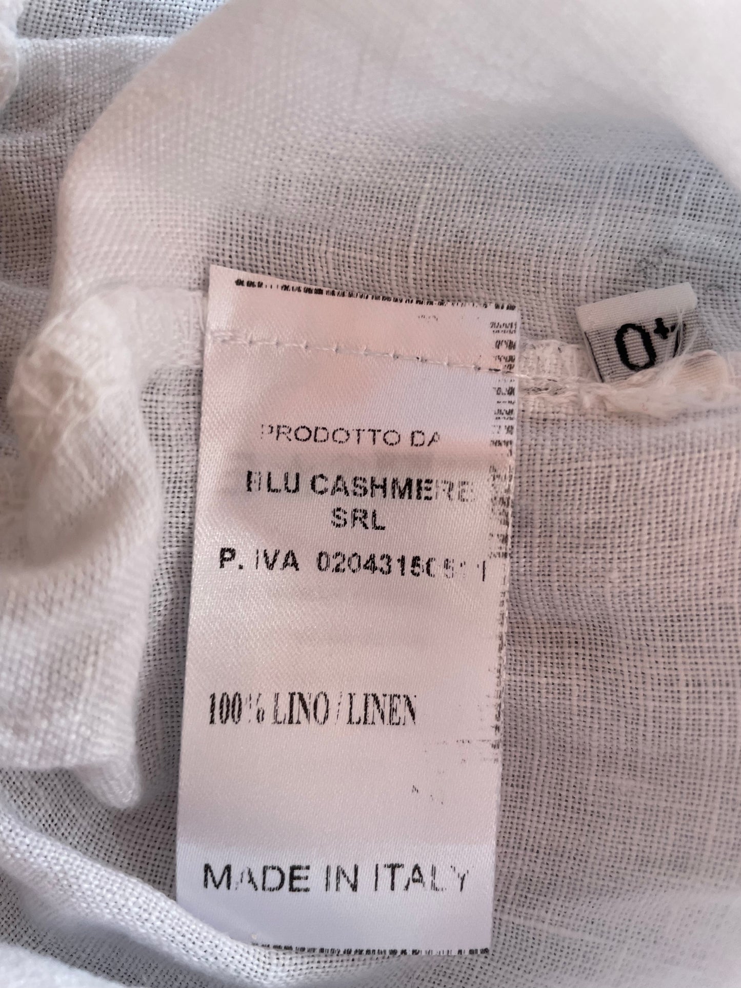 Shorts Donna in Lino 100% – Bianco ottico con Fiocco in Vita | Cashmere Company