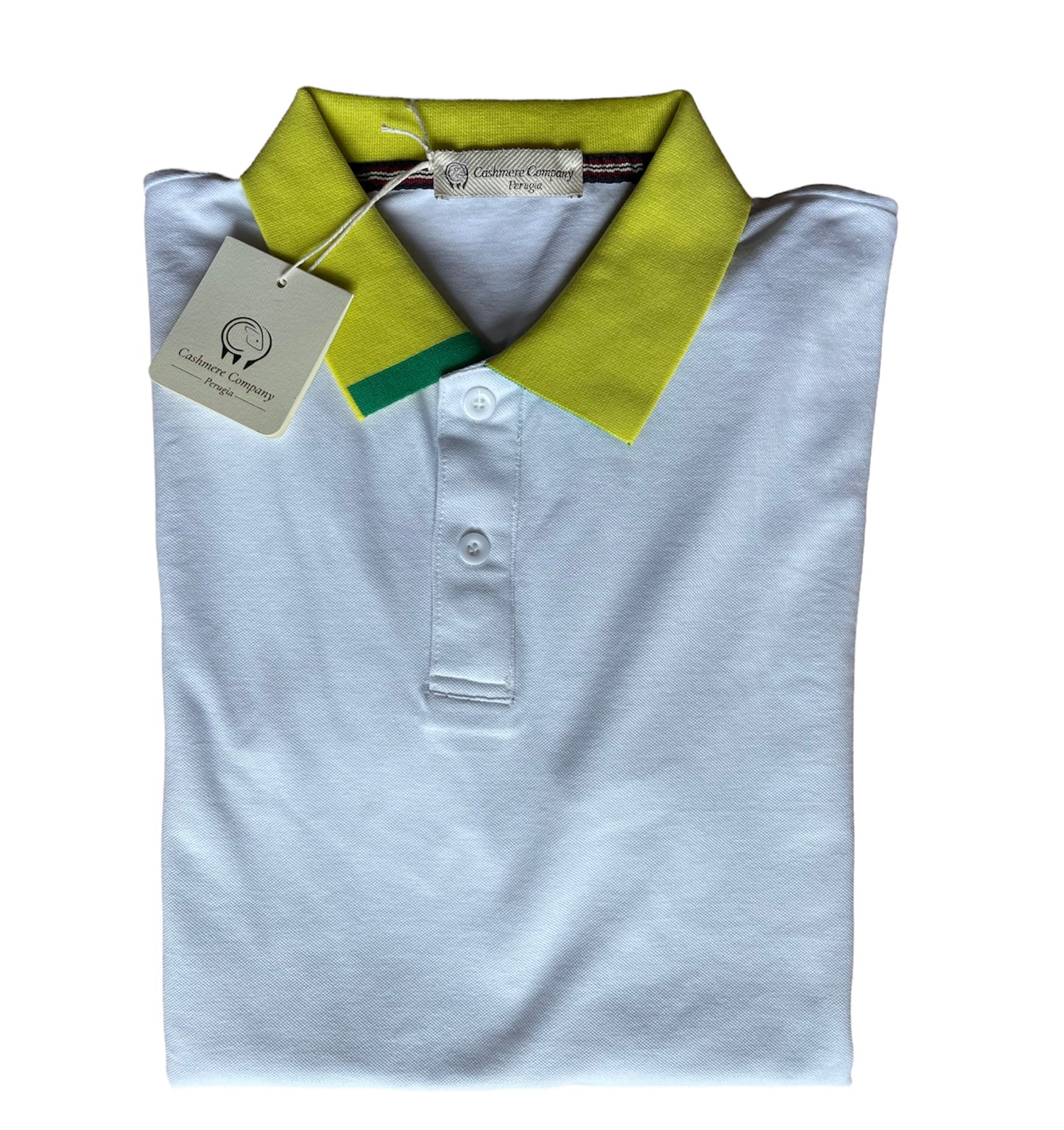 Polo uomo bianca sc -50% in cotone Cashmere Company