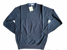 Carica l&#39;immagine nel visualizzatore di Gallery, Cashmere Company Maglia Uomo Blu  SC-30% Pullover Girocollo Made in Italy Cashmere e Lana
